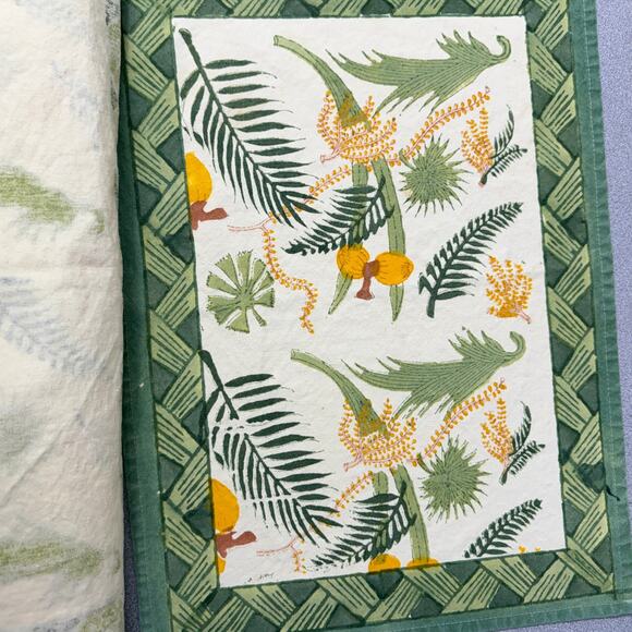 Couleur Nature Placemats Set of 9 Green Yellow Floral Flowers Botanical Paris - Picture 3 of 11